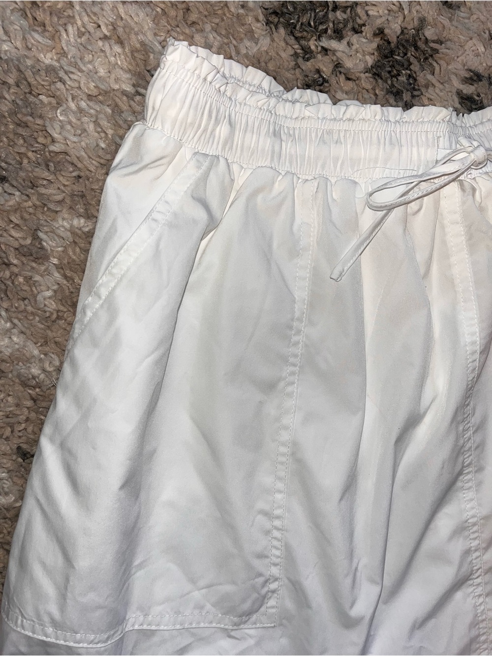 MELLODAY White A-Line Drawstring Waist Skirt with pockets - Picture 4 of 5